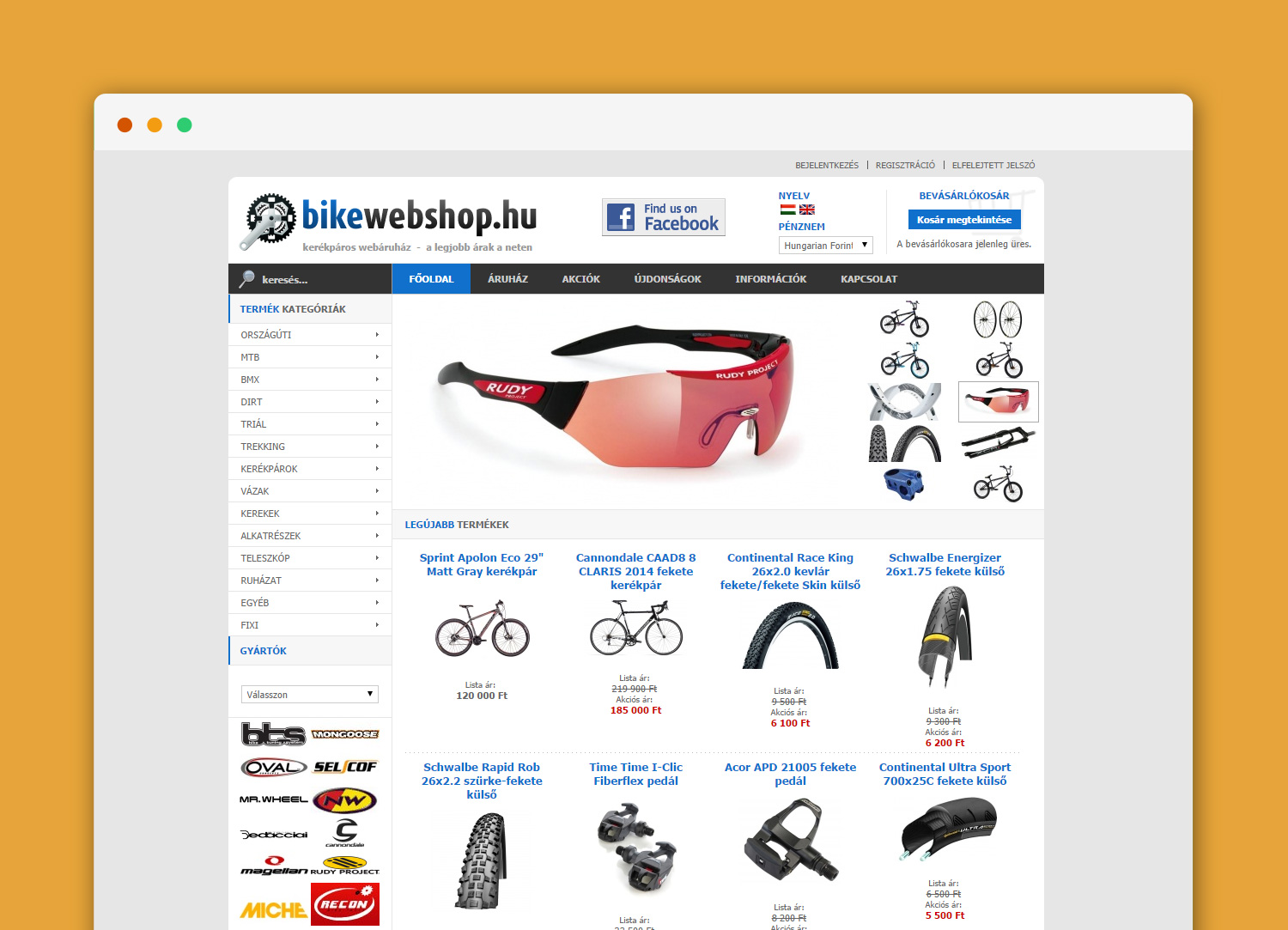 bikewebshop.hu website